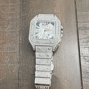 Invicta Silver Men's Watch with Crystal Accents